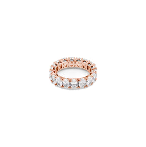 Sophisticated Oval Eternity Band in rose gold, with oval diamonds arranged in a never-ending circle, perfect for fine jewelry lovers