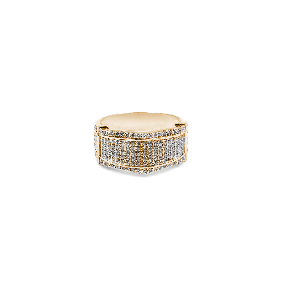 Luxurious Pave Diamond Ring in gold, showcasing a radiant pave setting with sparkling diamonds, perfect for those who love fine jewelry.