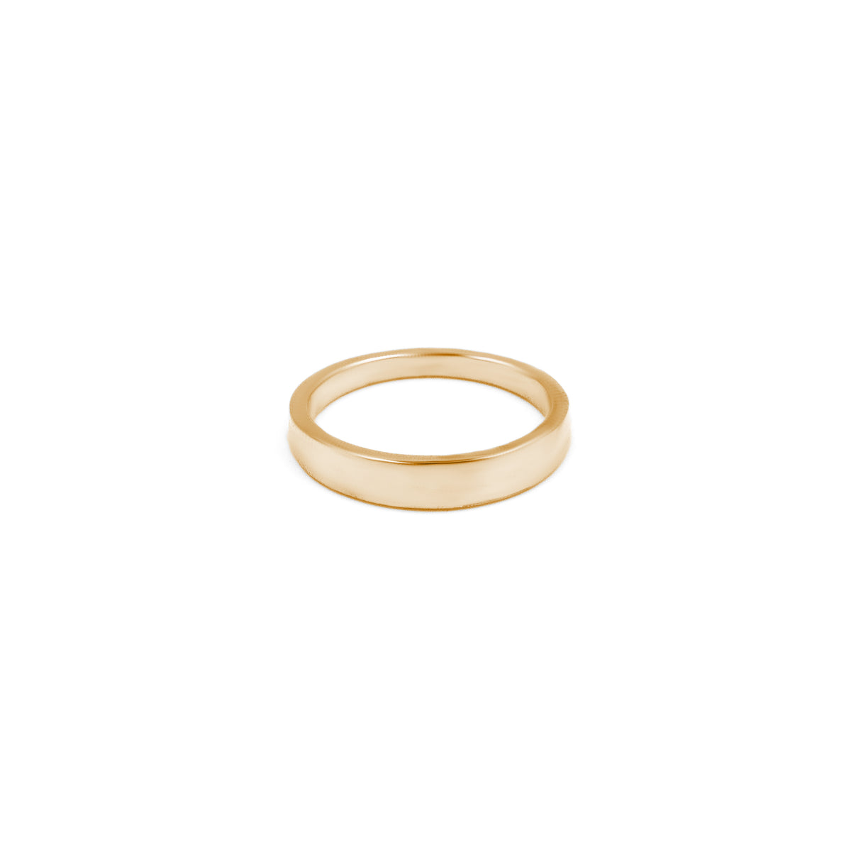 "Sleek Plain Band in gold, offering a minimalist design that pairs well with other rings or can be worn on its own for a refined look.