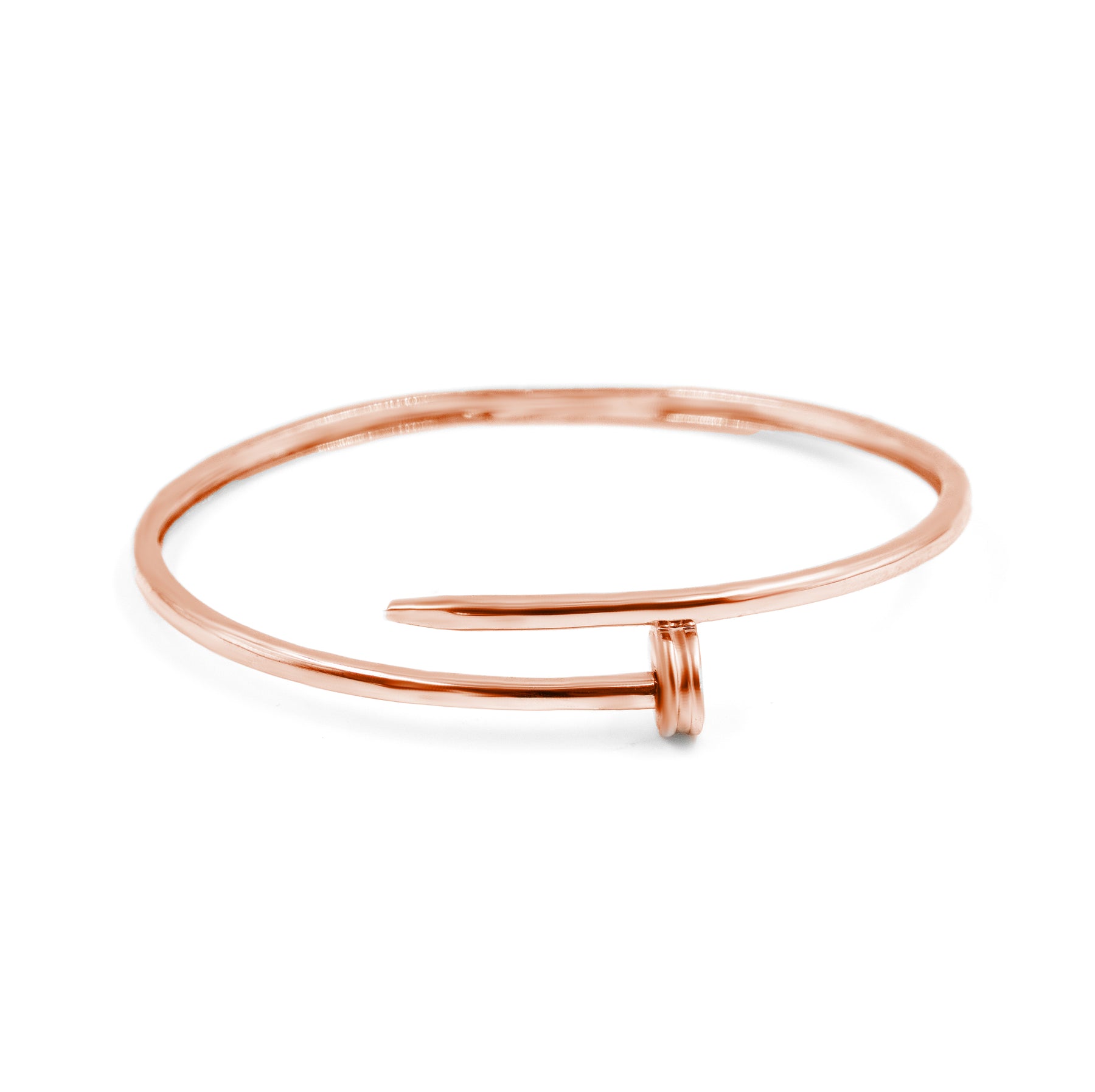 Stylish rose gold minimalist cuff bracelet, crafted with fine jewelry standards and a modern touch. Luxury accessory by Carat.Luxury.