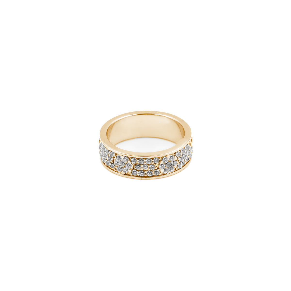 Luxurious Round Cluster Diamond Ring in gold, showcasing a brilliant cluster of diamonds set in a round design, ideal for making a bold, elegant statement."