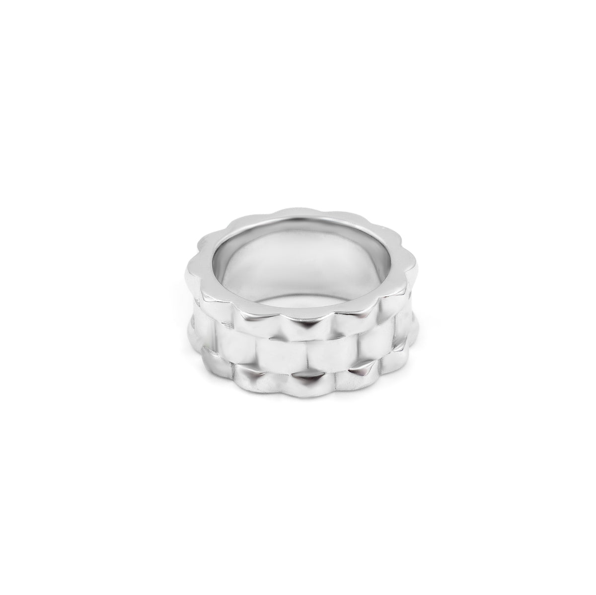 Stylish Rugged Band Ring in 925 silver, featuring a textured and durable design, perfect for those who love bold and rugged fine jewelry.