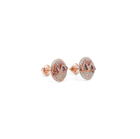 Chic S Diamond Earrings in rose gold, offering a contemporary design with brilliant diamonds for a stylish and elegant appearance.