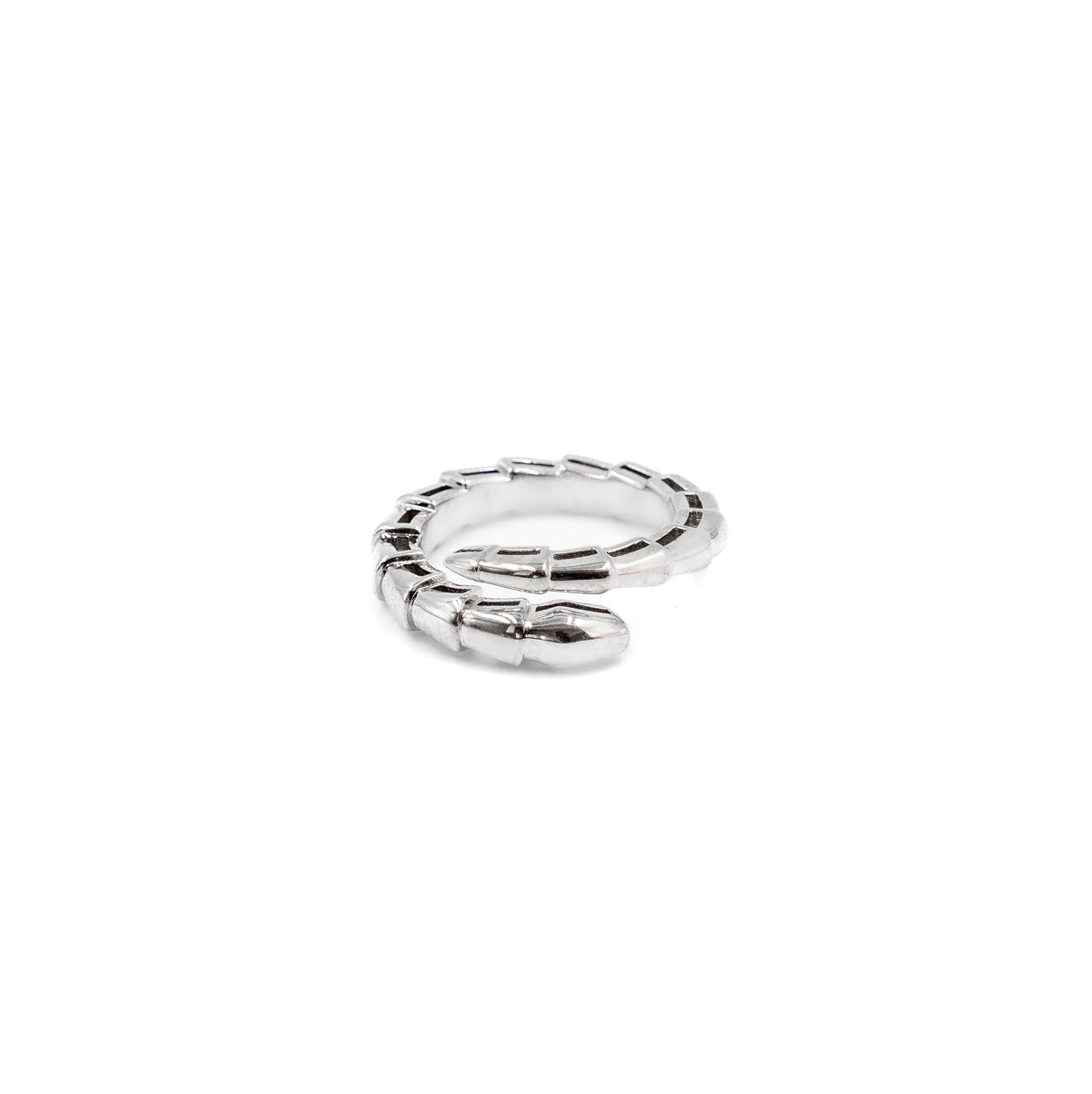 Elegant Serpenti Viper Ring in 925 silver, featuring a coiled serpent design, perfect for those who appreciate bold and unique fine jewelry."