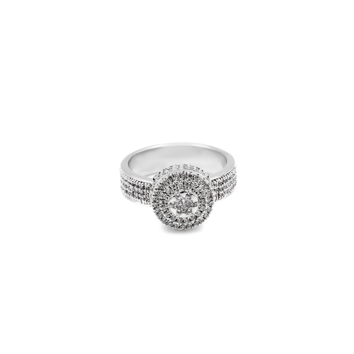 "Elegant Single Diamond Band in 925 silver, featuring a brilliant single diamond set in a sleek band, perfect for a timeless and sophisticated look."