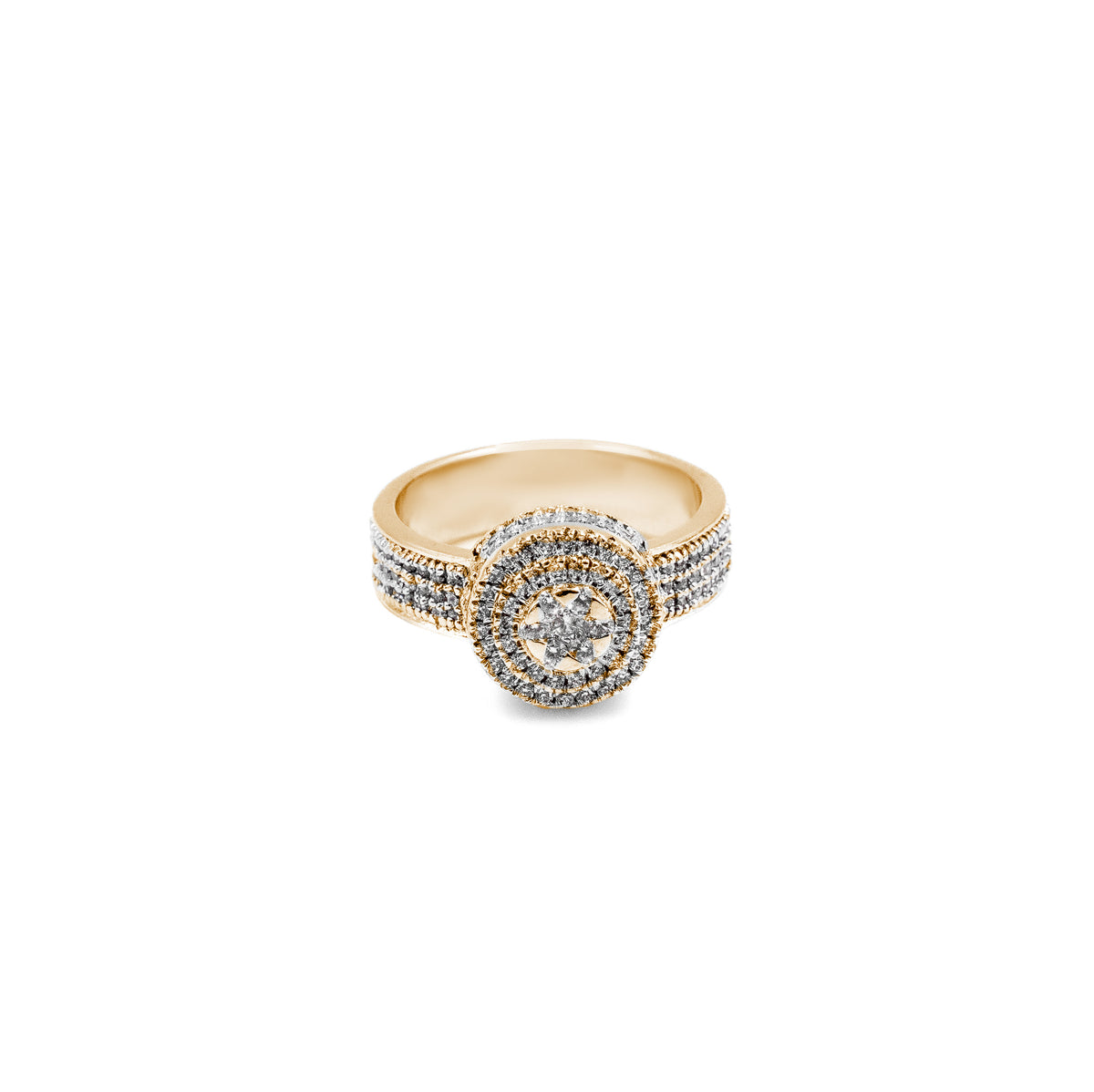 Luxurious Single Diamond Band in gold, showcasing a sparkling single diamond set in a polished band, ideal for a refined and elegant style.