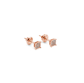 Chic Spoke Earrings in rose gold, designed with a beautiful spoke pattern that radiates modern elegance and adds a touch of luxury to any ensemble."