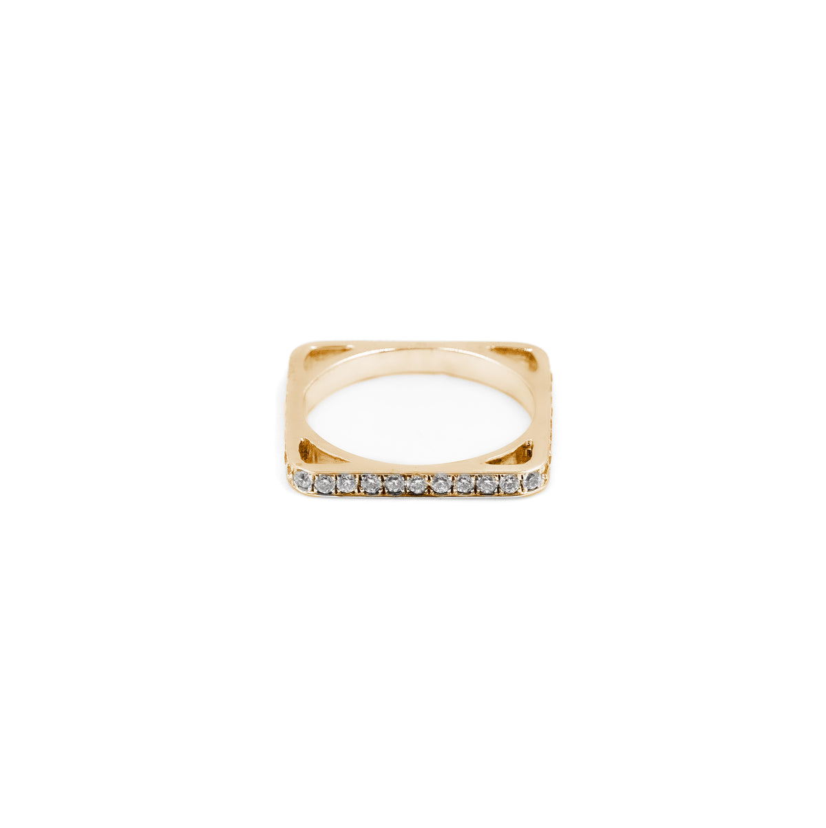 Luxurious Square Band in gold, showcasing a smooth square design with a polished finish, ideal for a timeless and refined look.