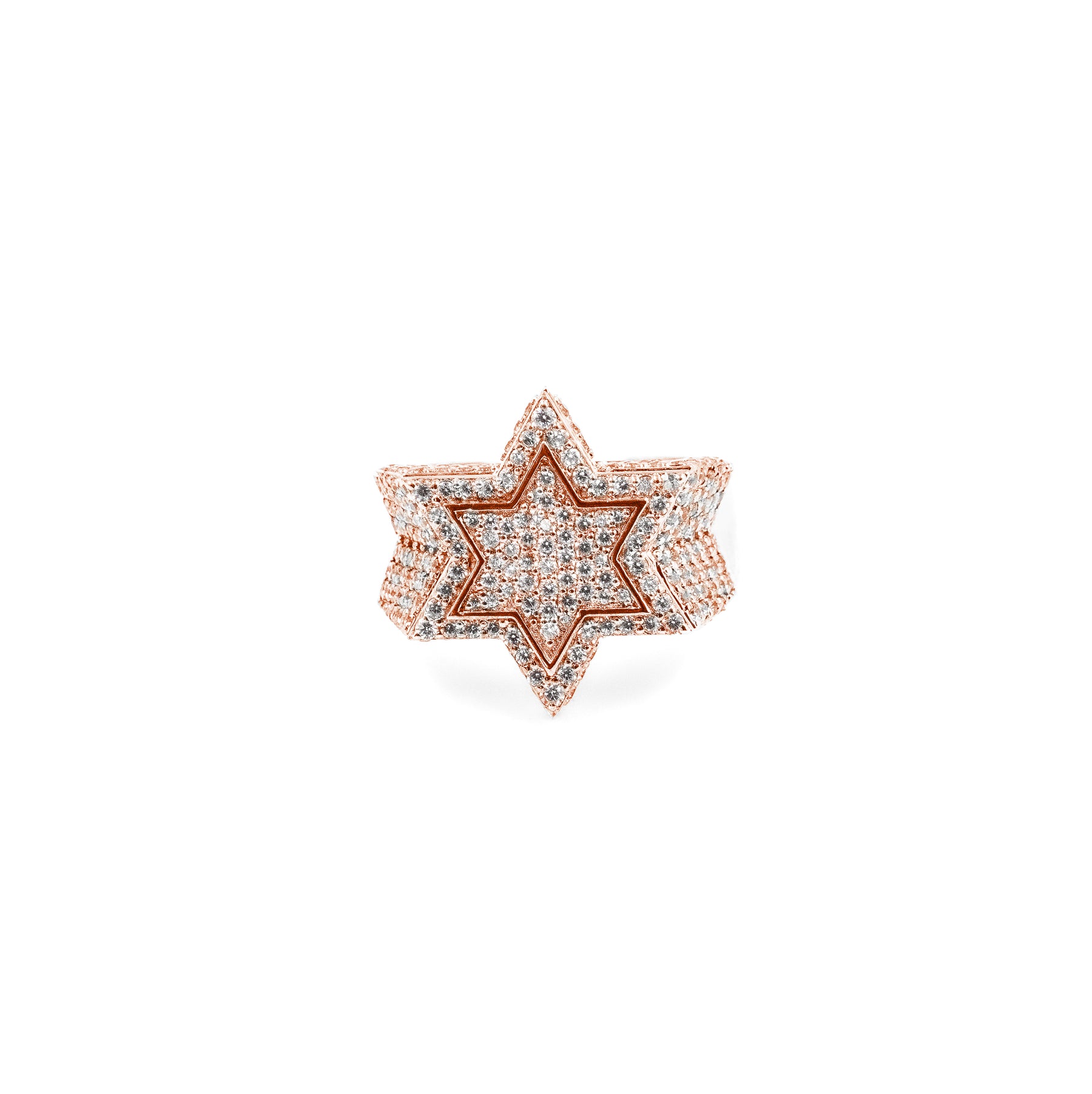 Chic Star Diamond Ring in rose gold, featuring a stunning star-shaped design with sparkling diamonds, perfect for a modern and elegant touch.